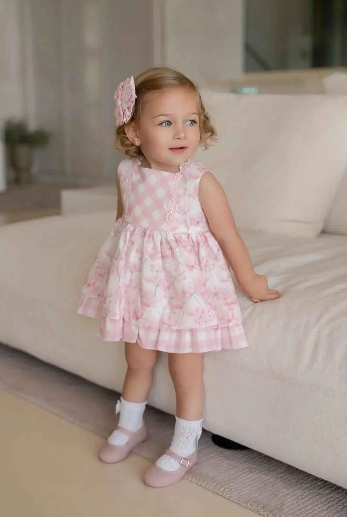 SS26 Miranda Baby Girl Pink Floral Dress