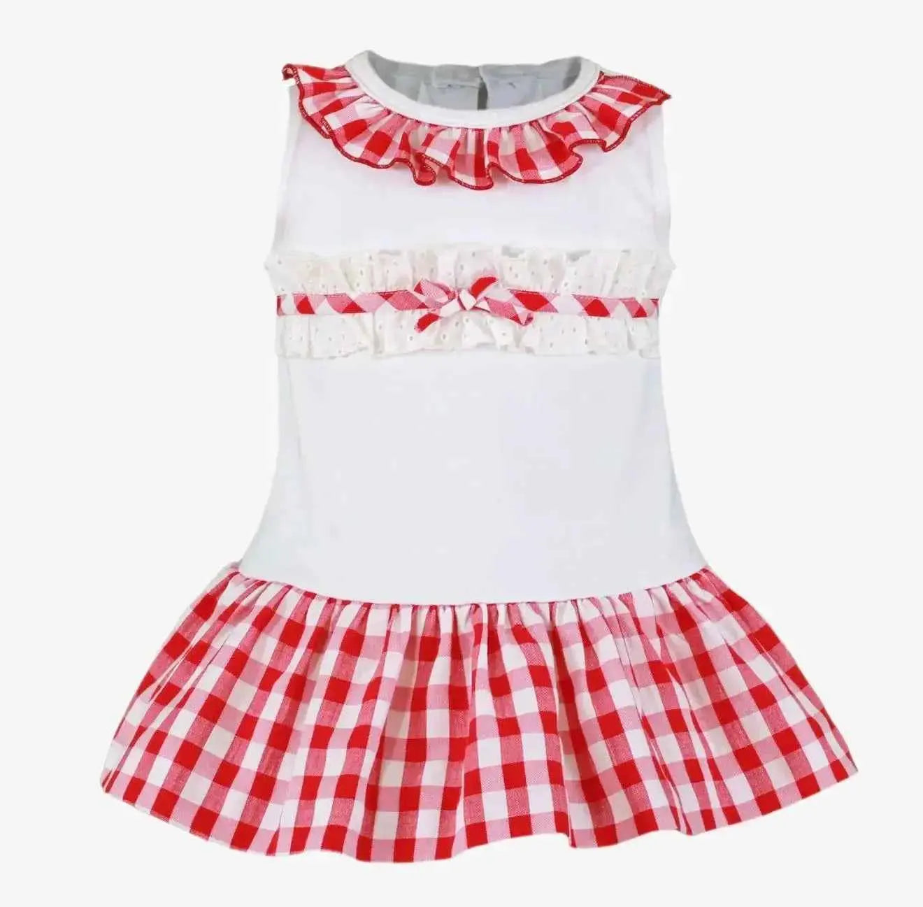 SS26 Miranda Baby Girls Red Check Summer Dress