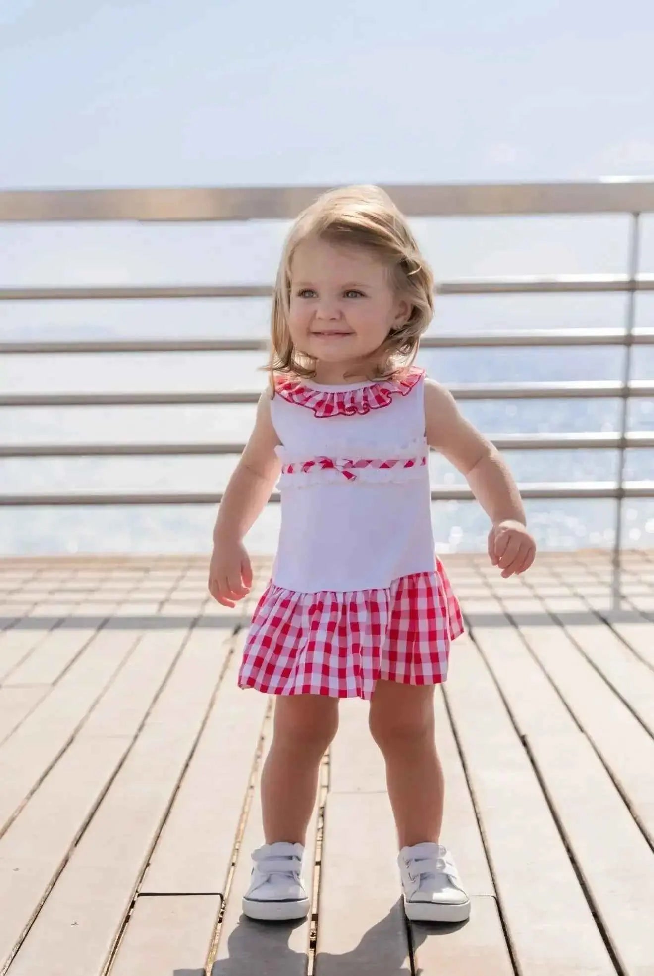 SS26 Miranda Baby Girls Red Check Summer Dress