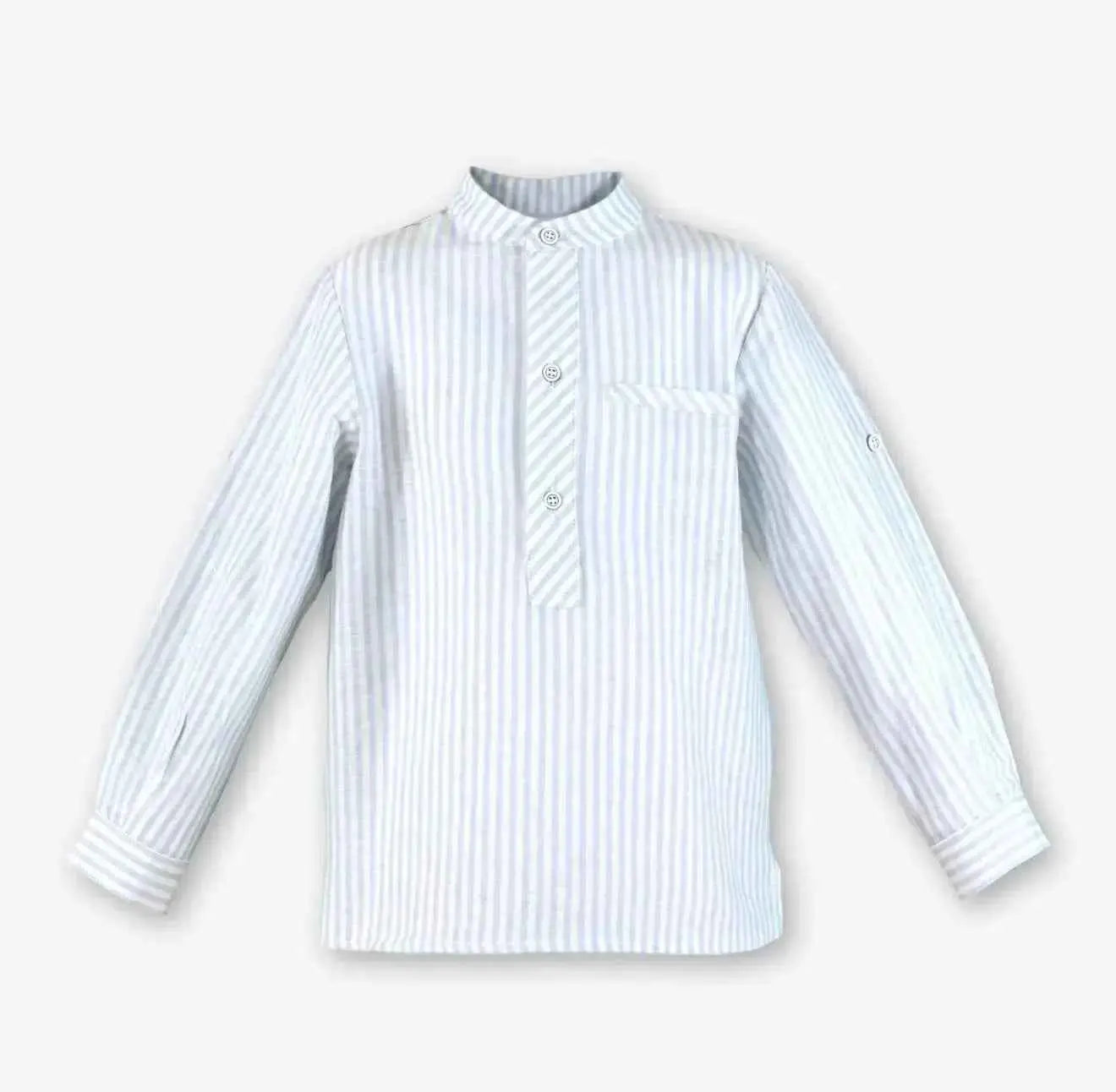 SS26 Miranda Boys Blue & White Stripe Shirt & Shorts