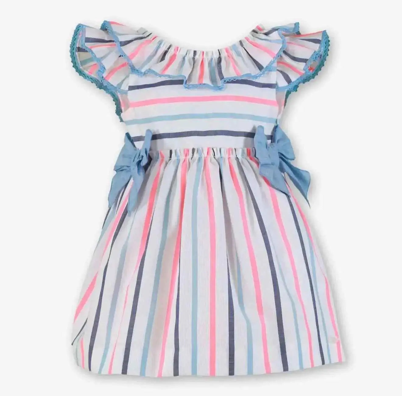 SS26 Miranda Girls Neon Stripe Sun Dress