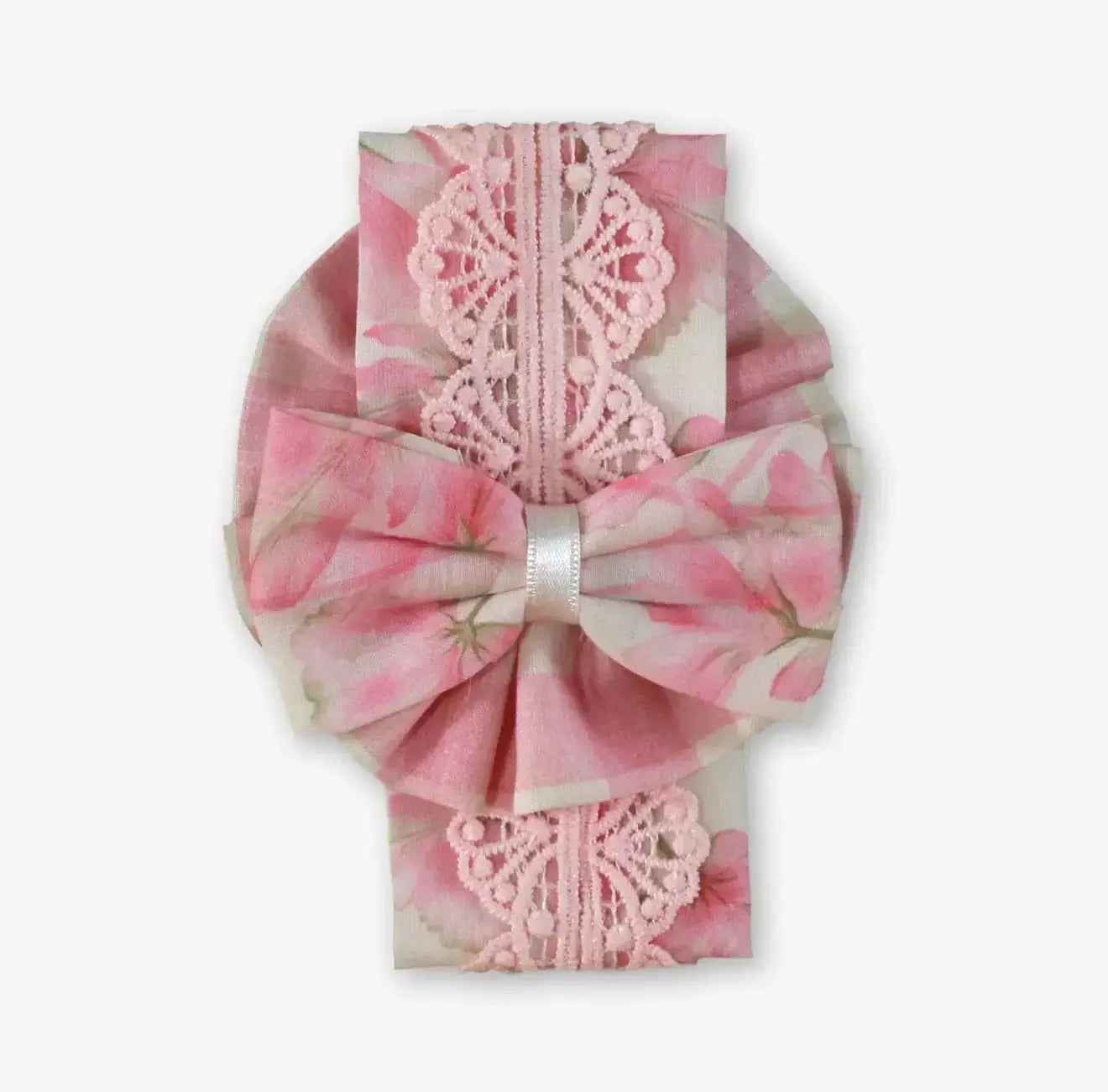 SS26 Miranda Girls Pink Floral & Check Headband