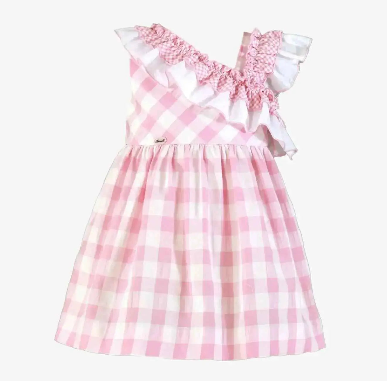 SS26 Miranda Girls Pink & White Check Dress