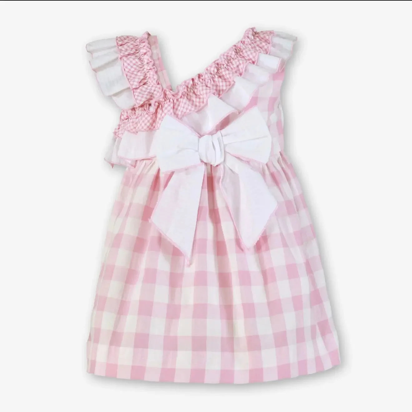 Miranda Girls Pink & White Check Dress Miranda