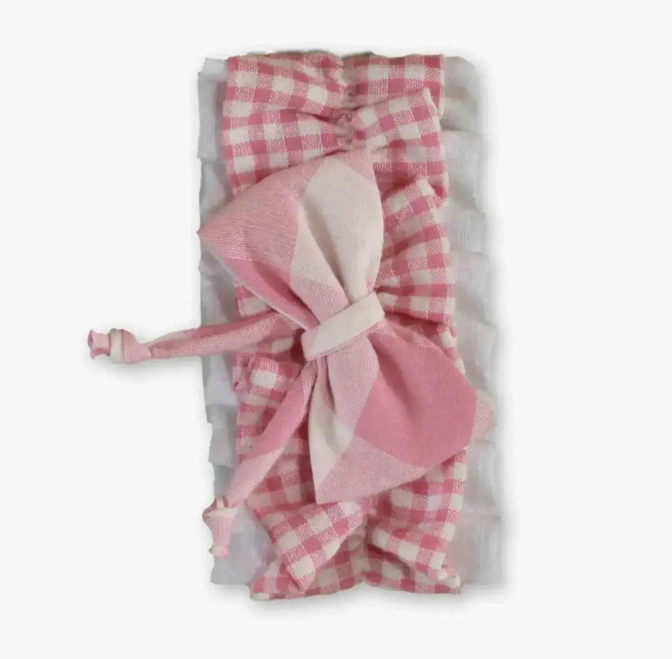 SS26 Miranda Girls Pink & White Check Hairbow