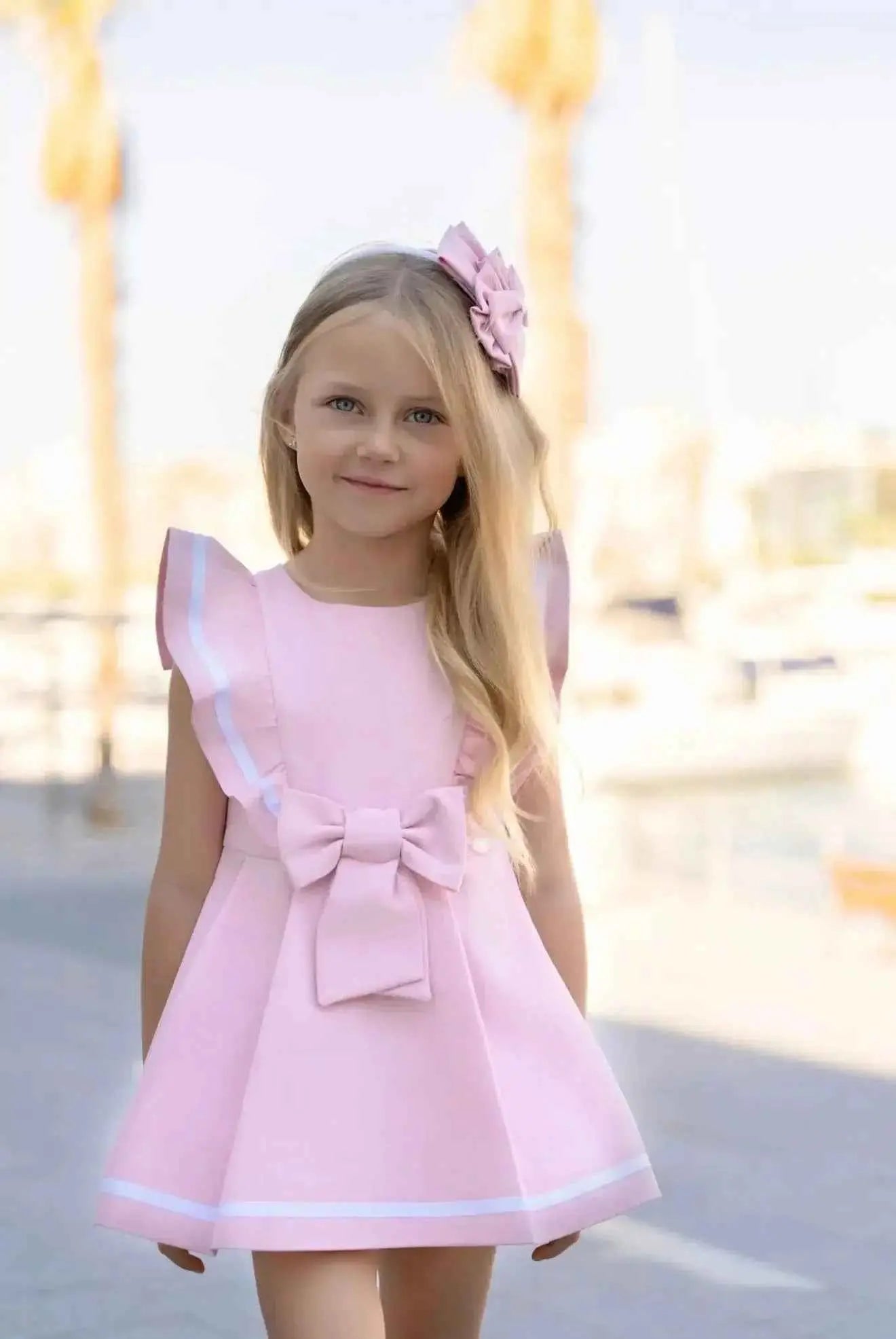 SS26 Miranda Girls Pink & White Sailor Dress