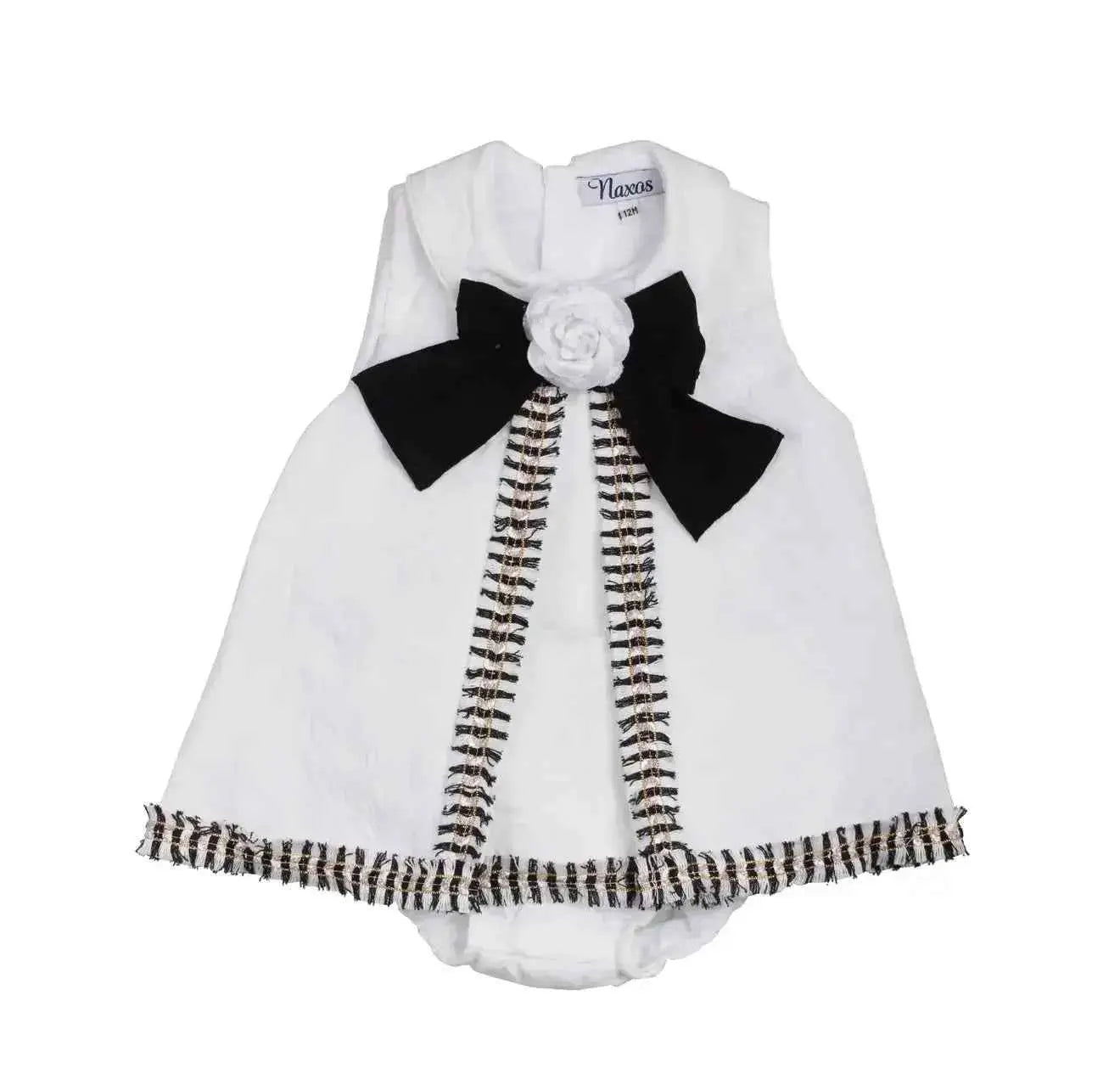 SS26 Naxos Baby Girls Black Chanel Dress & Knickers