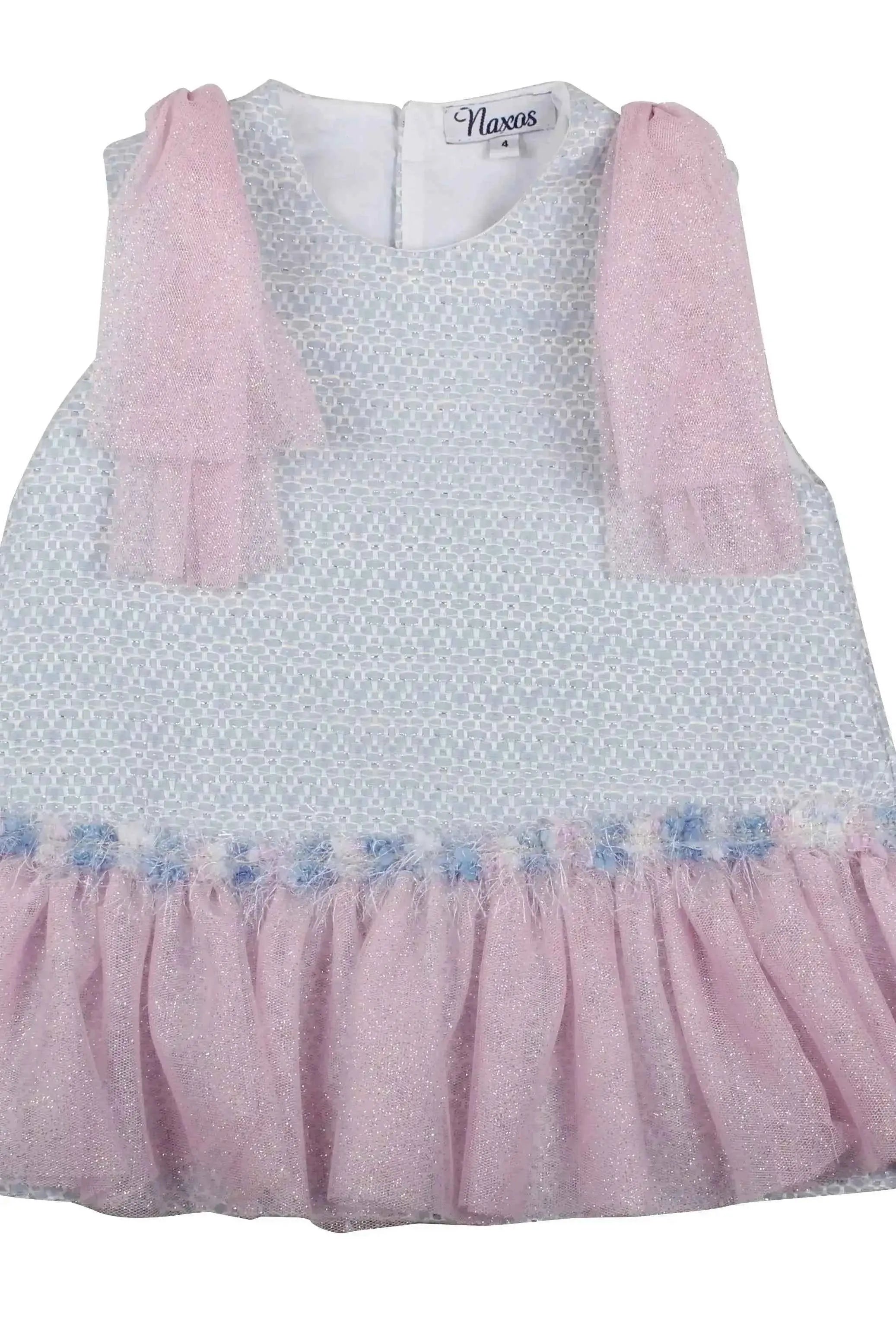 SS26 Naxos Baby Girls Bubblegum Tulle Dress & Knickers