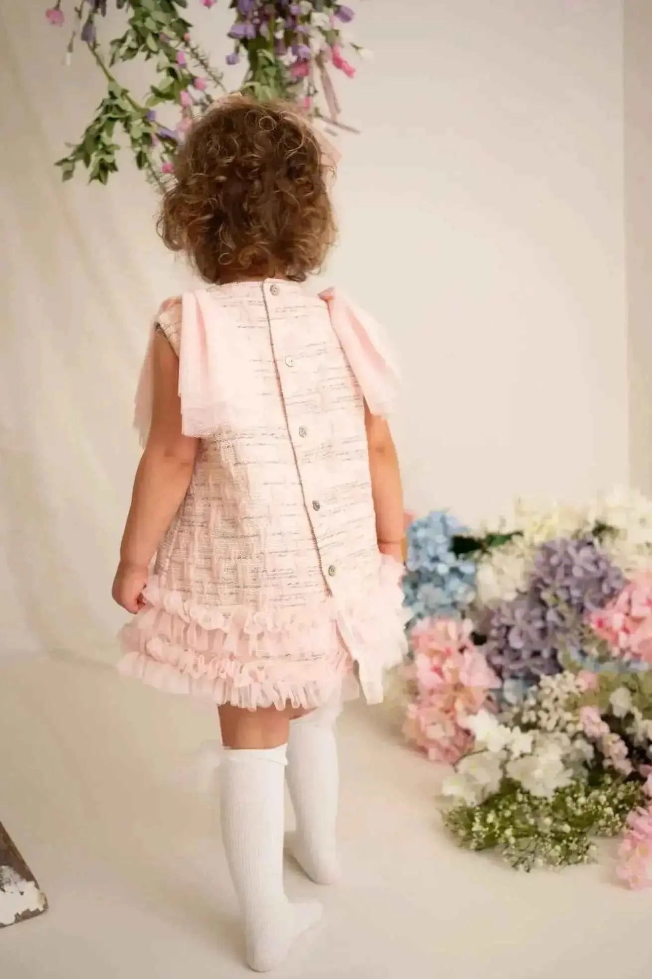 SS26 Naxos Baby Girls Pink Tulle Dress & Knickers