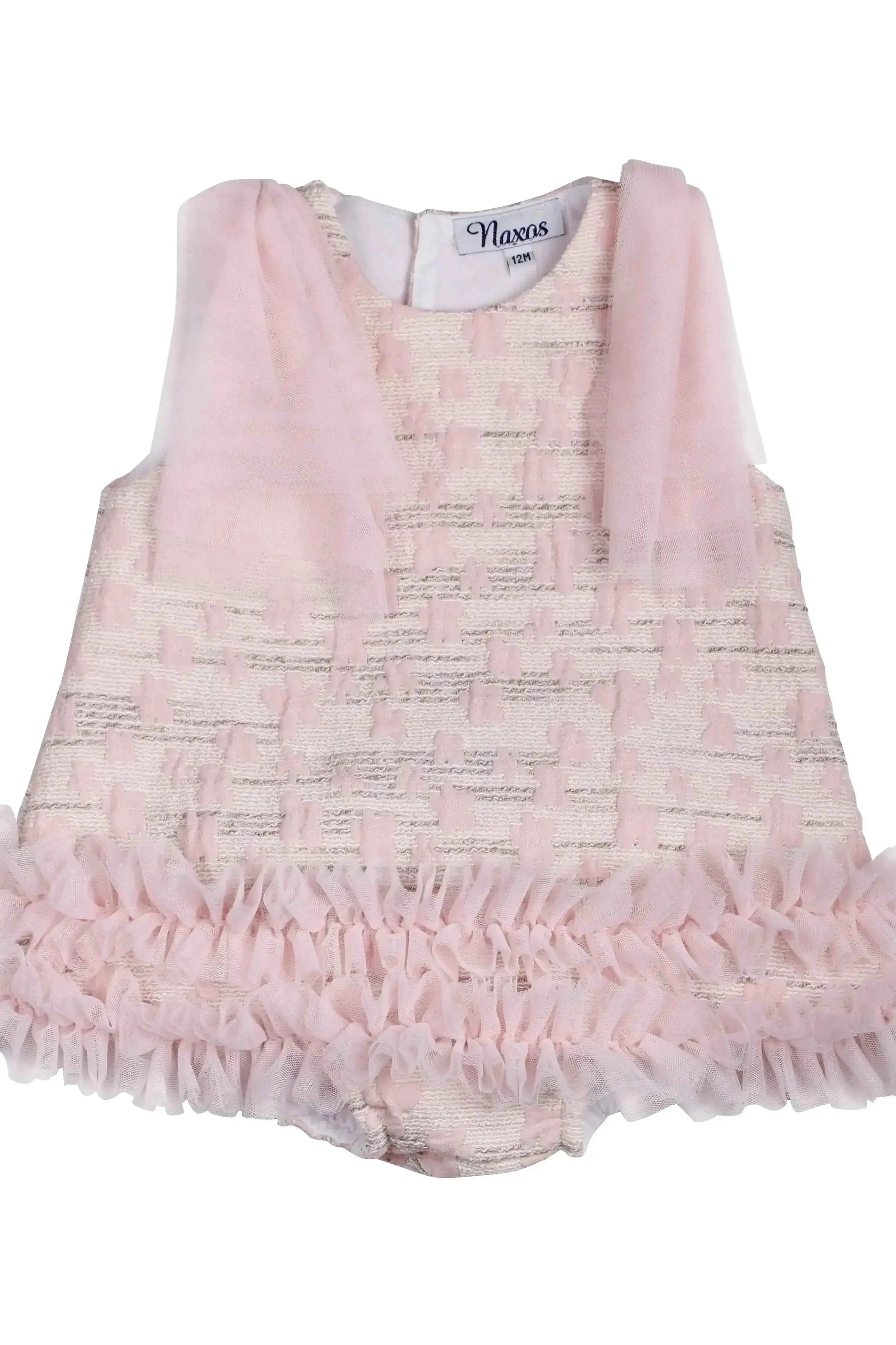SS26 Naxos Baby Girls Pink Tulle Dress & Knickers