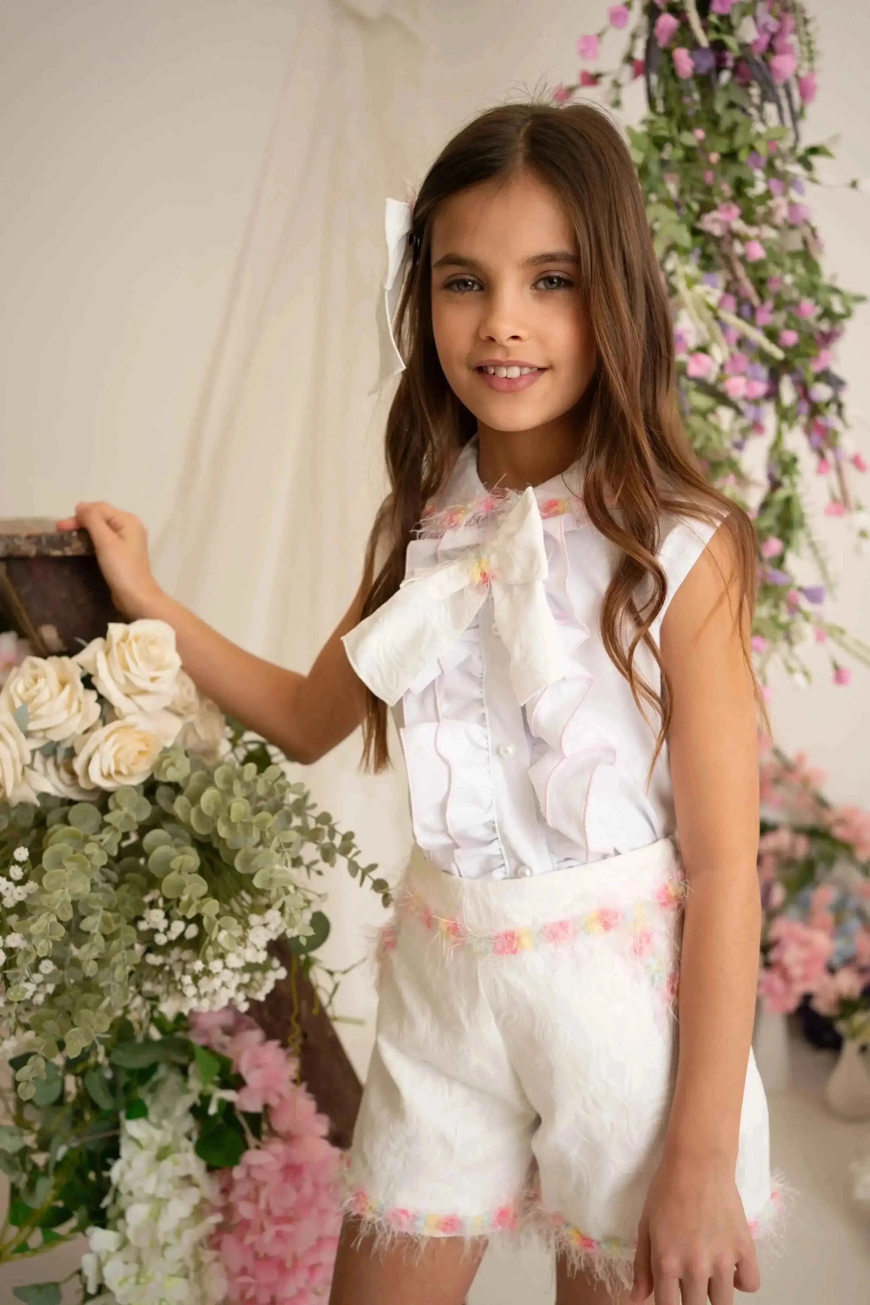 SS26 Naxos Girls Pastel Confetti Shirt & Short Set