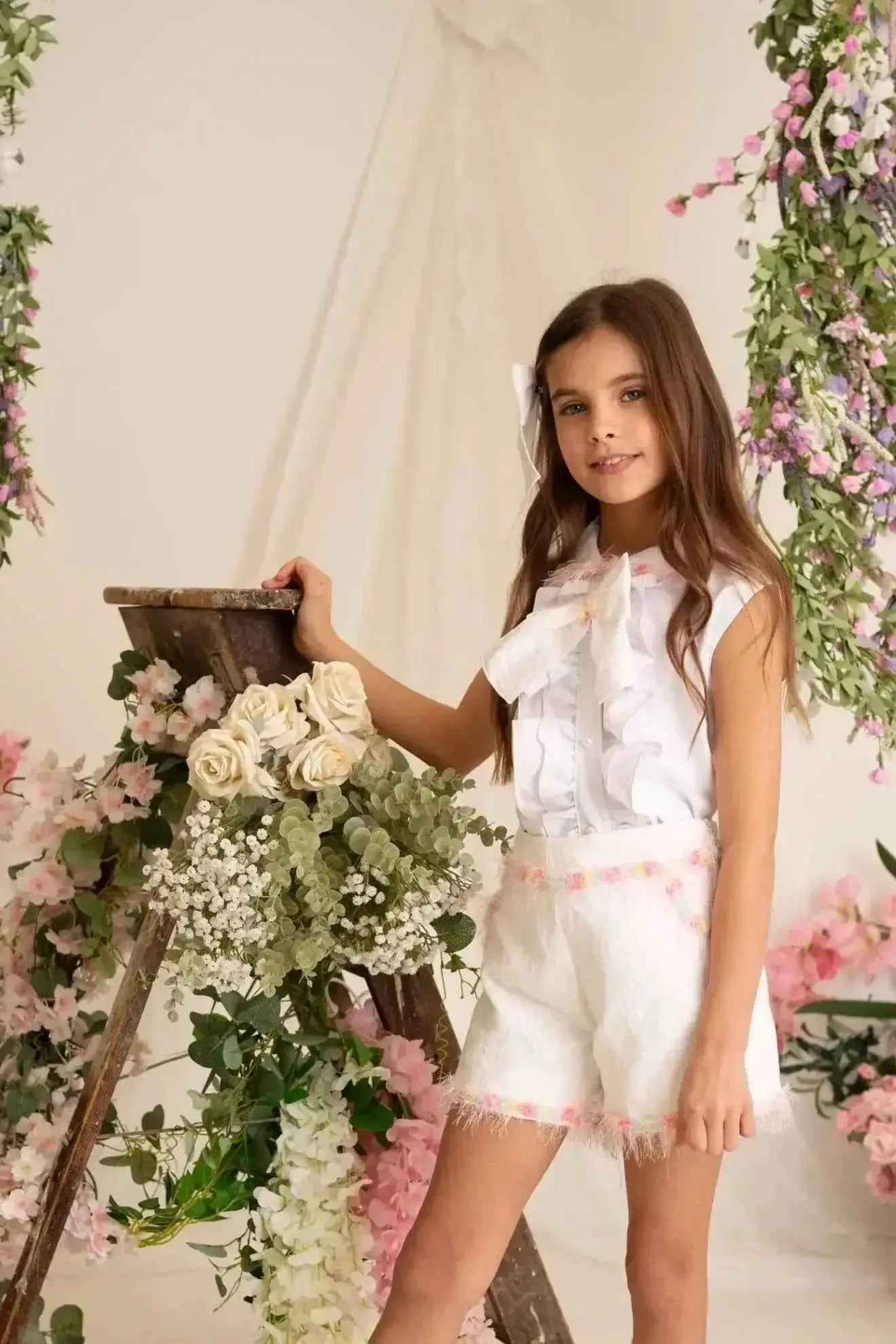 SS26 Naxos Girls Pastel Confetti Shirt & Short Set