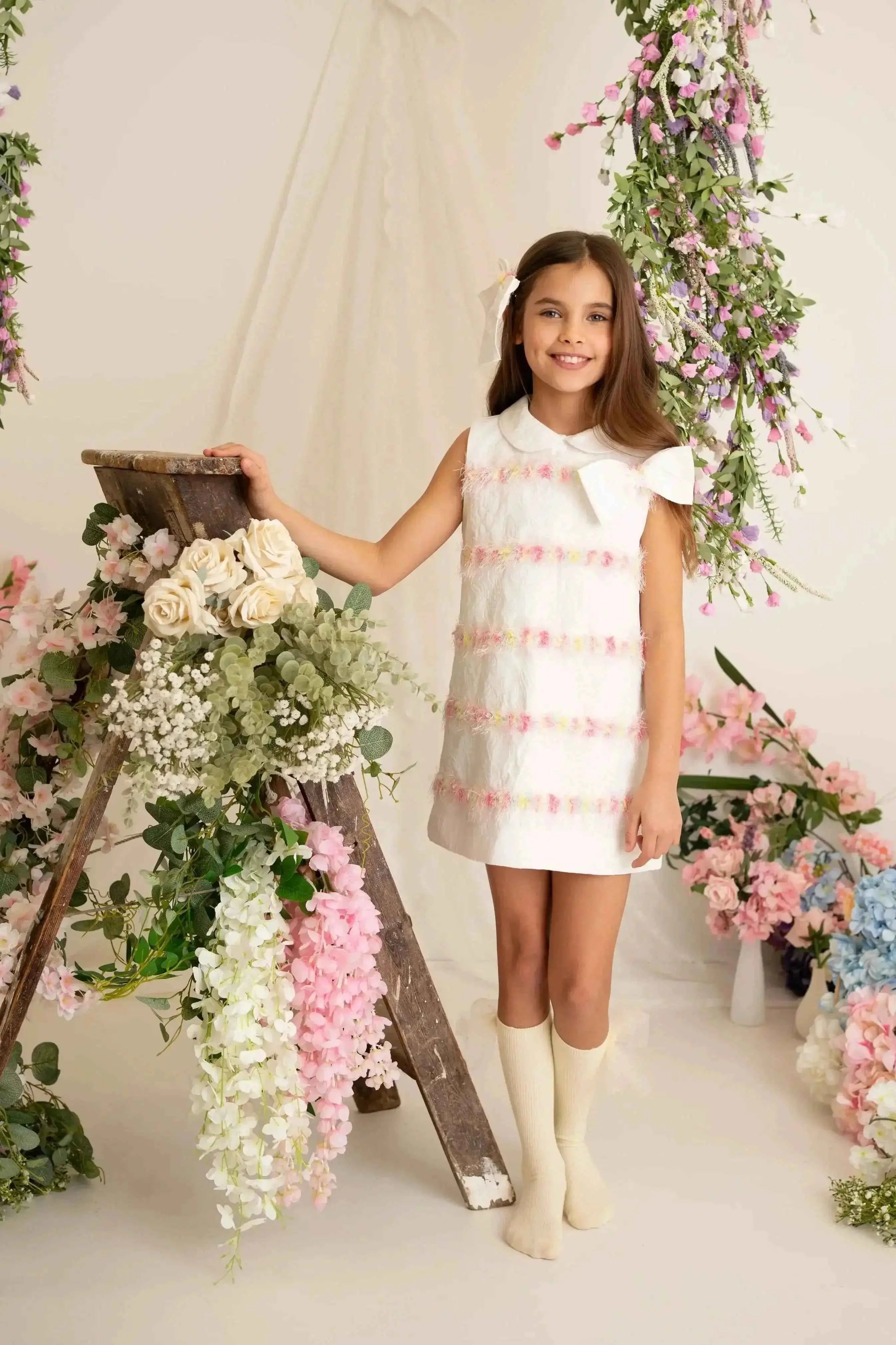 SS26 Naxos Girls Pastel Confetti Tulle Dress