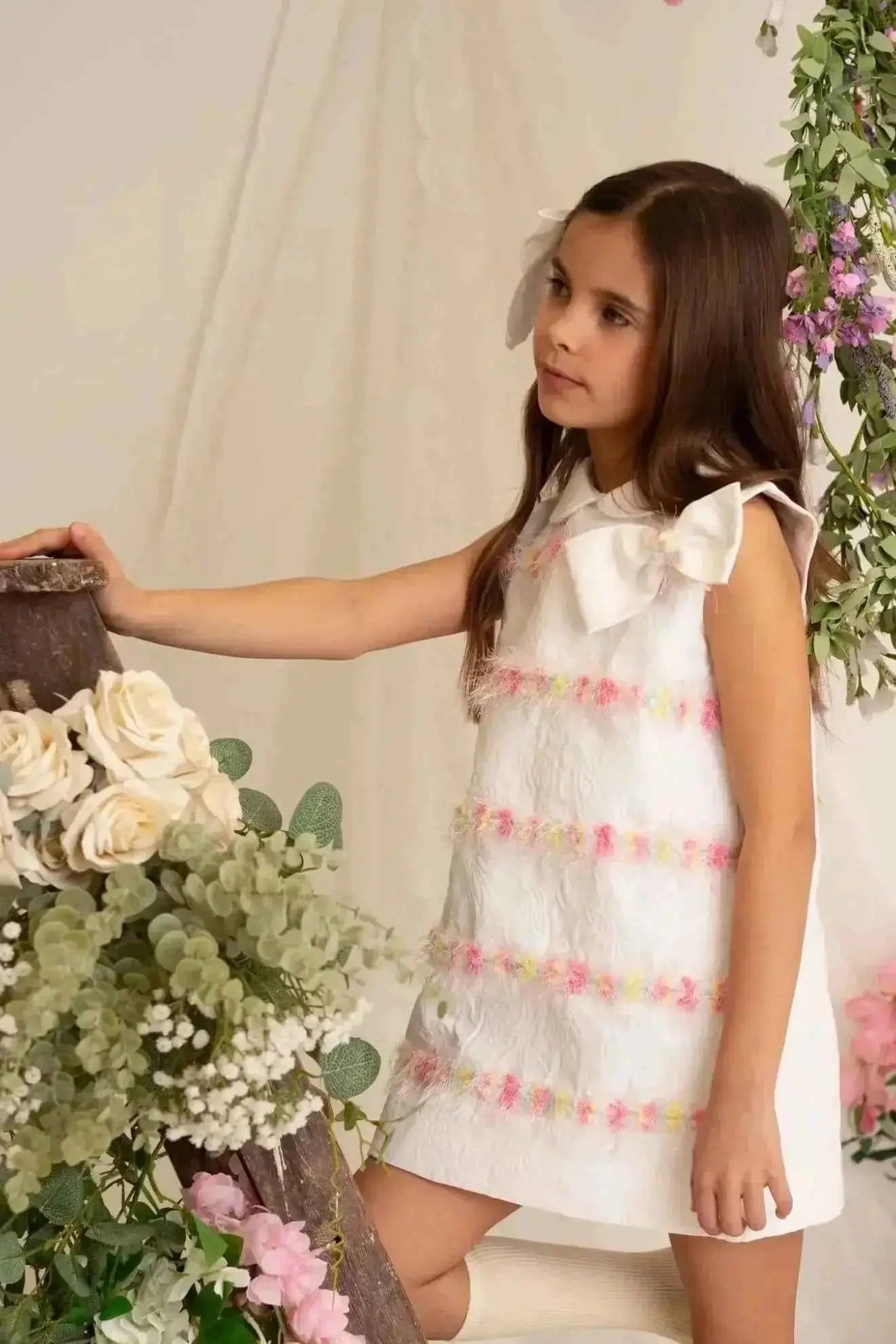 SS26 Naxos Girls Pastel Confetti Tulle Dress