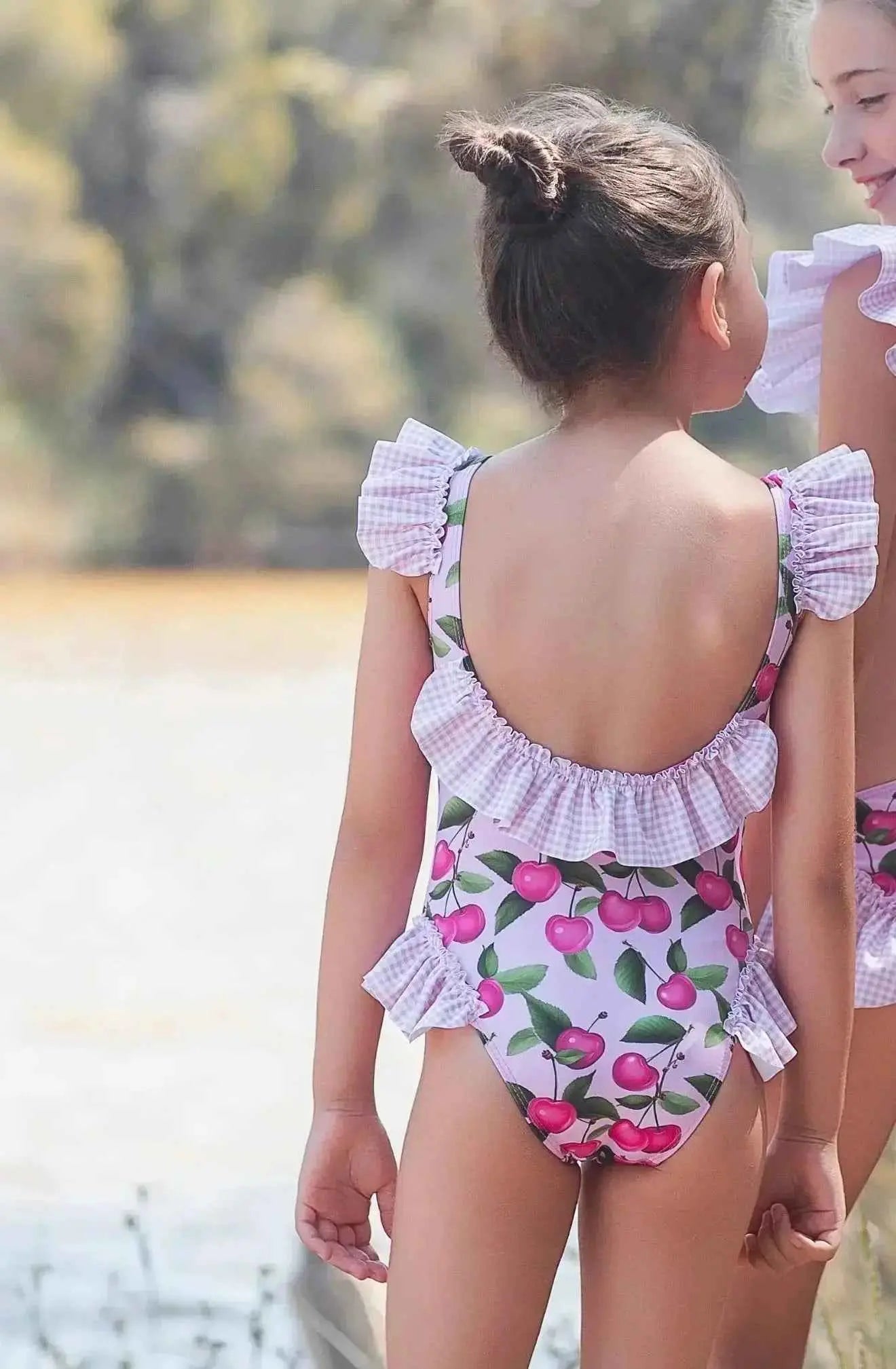 SS26 Rochy Girls Summer Cherry Tulle Swimming Costume