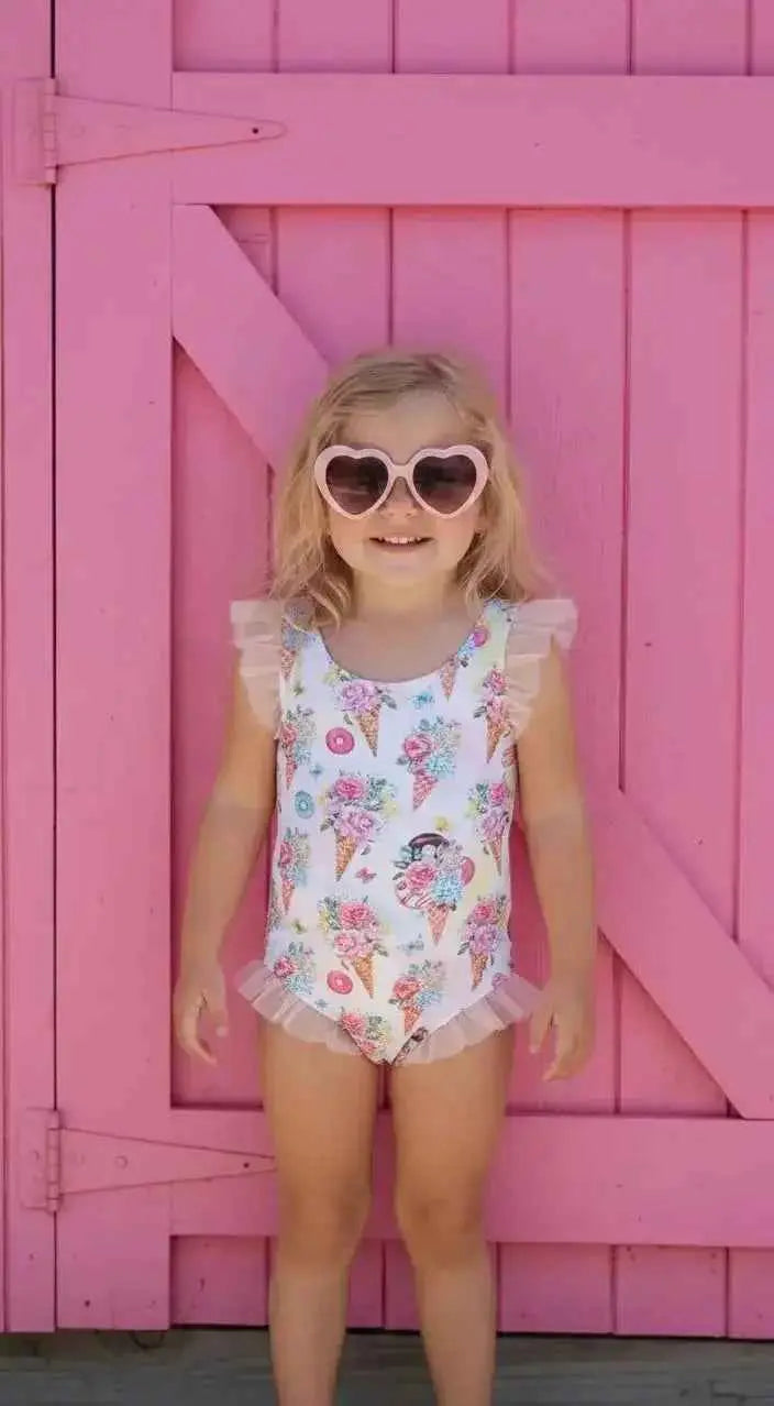 SS26 Rochy Girls Summer Doughnut Tulle Swimming Costume