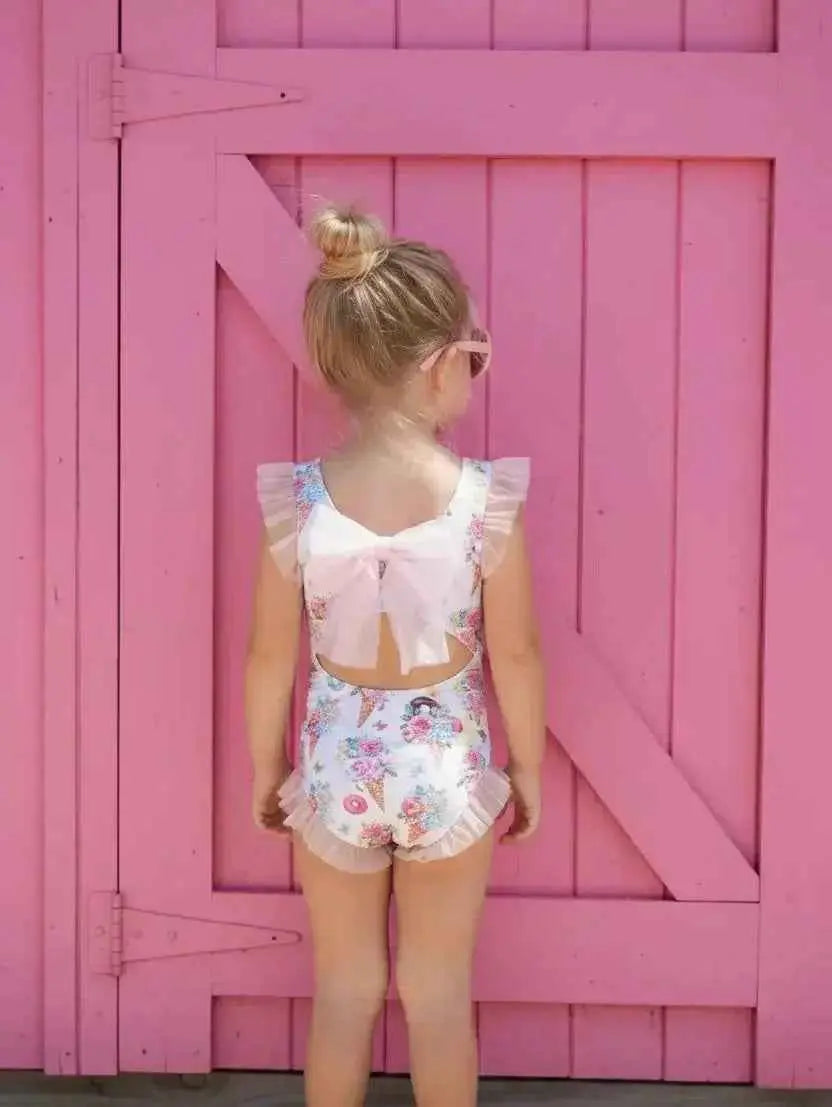 SS26 Rochy Girls Summer Doughnut Tulle Swimming Costume