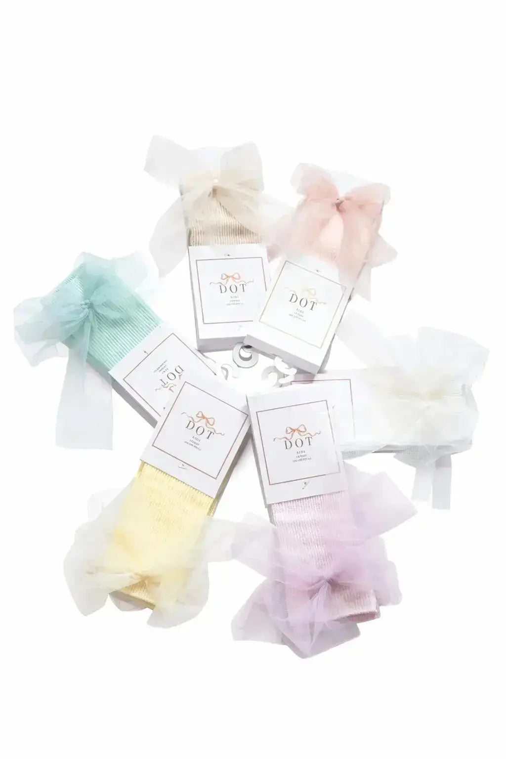Tulle Girls Spanish Bow Knee Socks Dainty Delilah