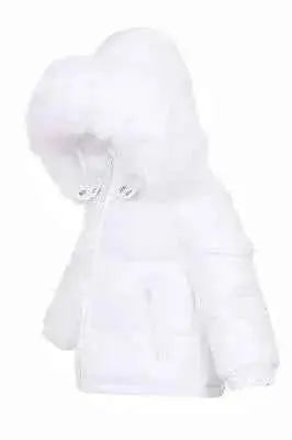 Unisex White Fur Hood Coat - In Stock