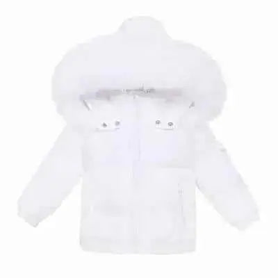 Unisex White Fur Hood Coat - In Stock