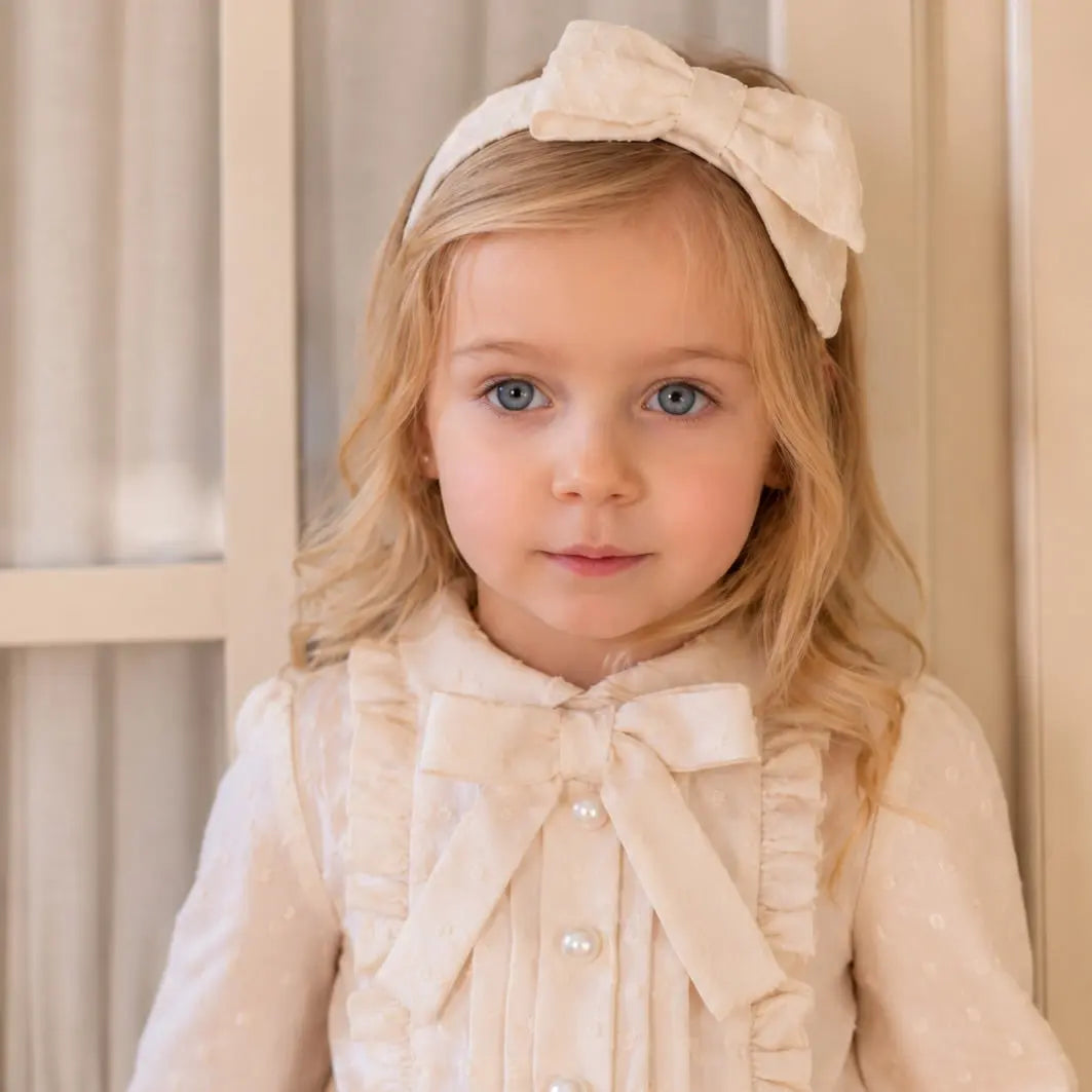 AW26 Rochy Girls Ivory Bow Headband Rochy