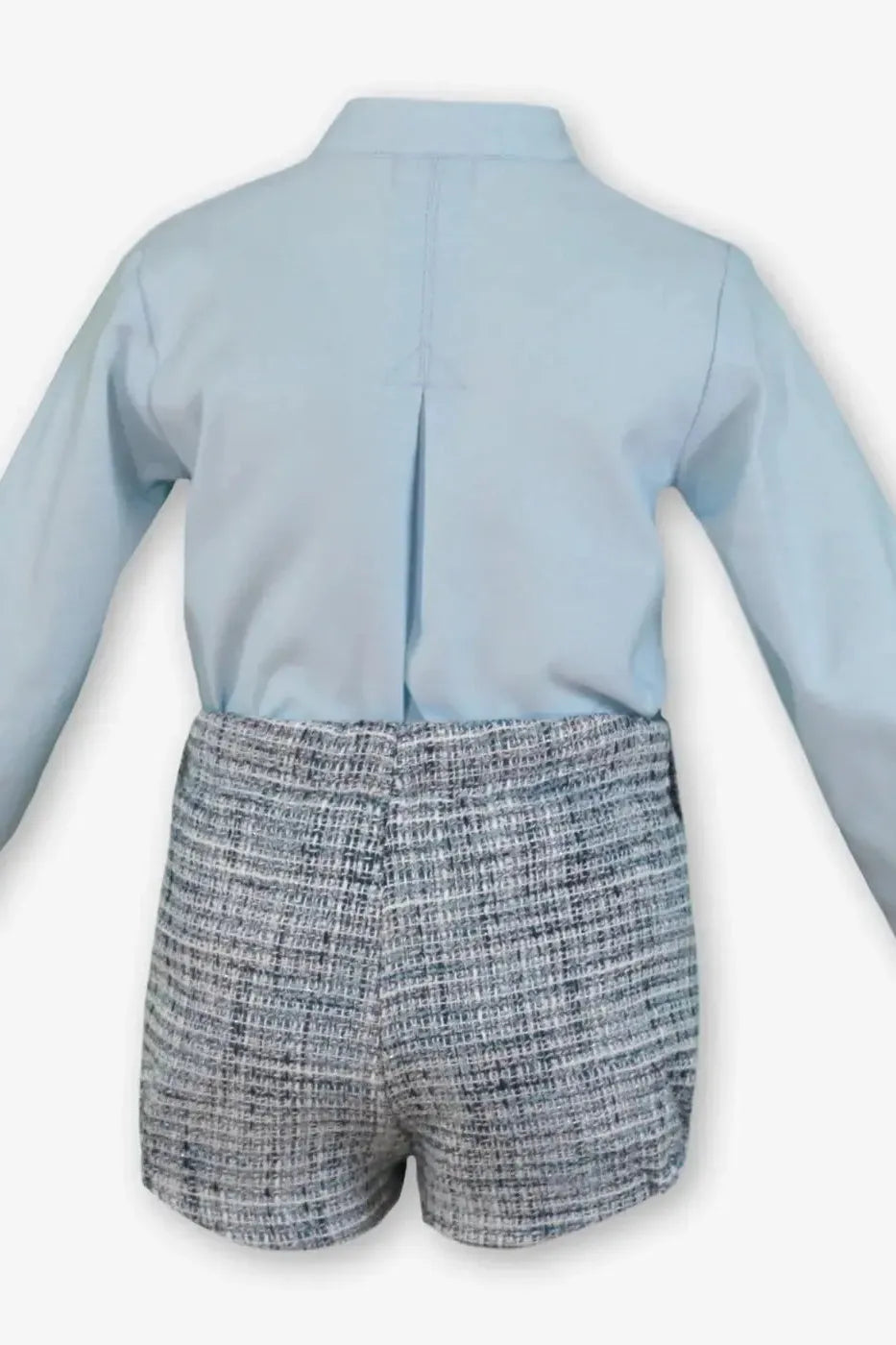 AW25 Miranda Boys Blue Tweed Shirt & Short Set Miranda