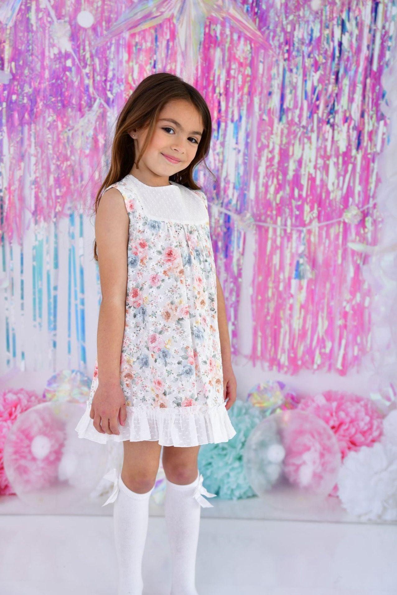 SS24 Lor Miral Girls Floral A Line Dress Dainty Delilah