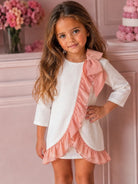EXCLUSIVE -  Babine Girls Linen Frill Dress Babine