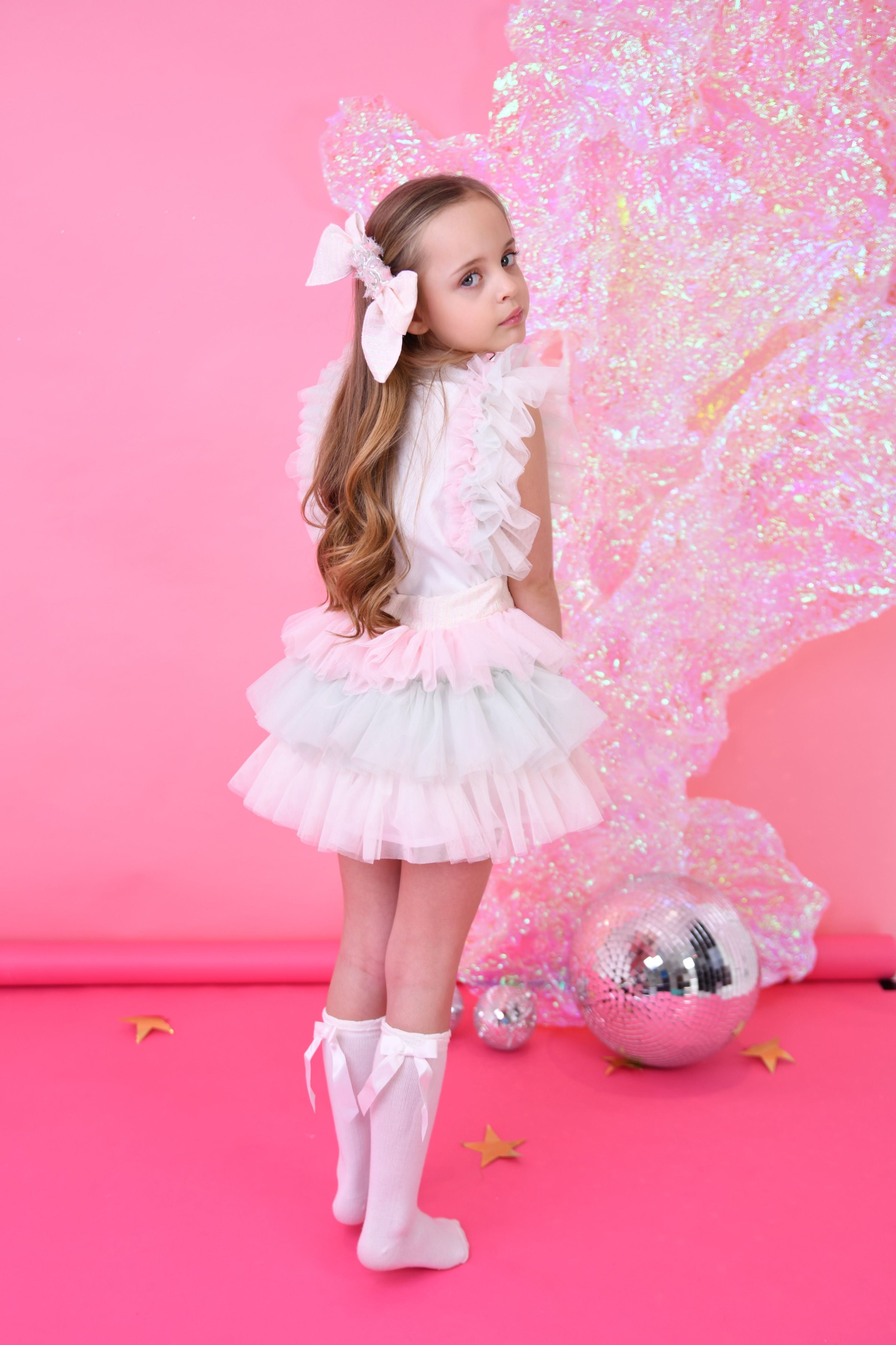 SS25 Naxos Girls Cotton Candy Tulle Skirt Set