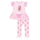 SS26 Girls Pink Tulle Ice Cream T-Shirt & Legging Set Dainty Delilah