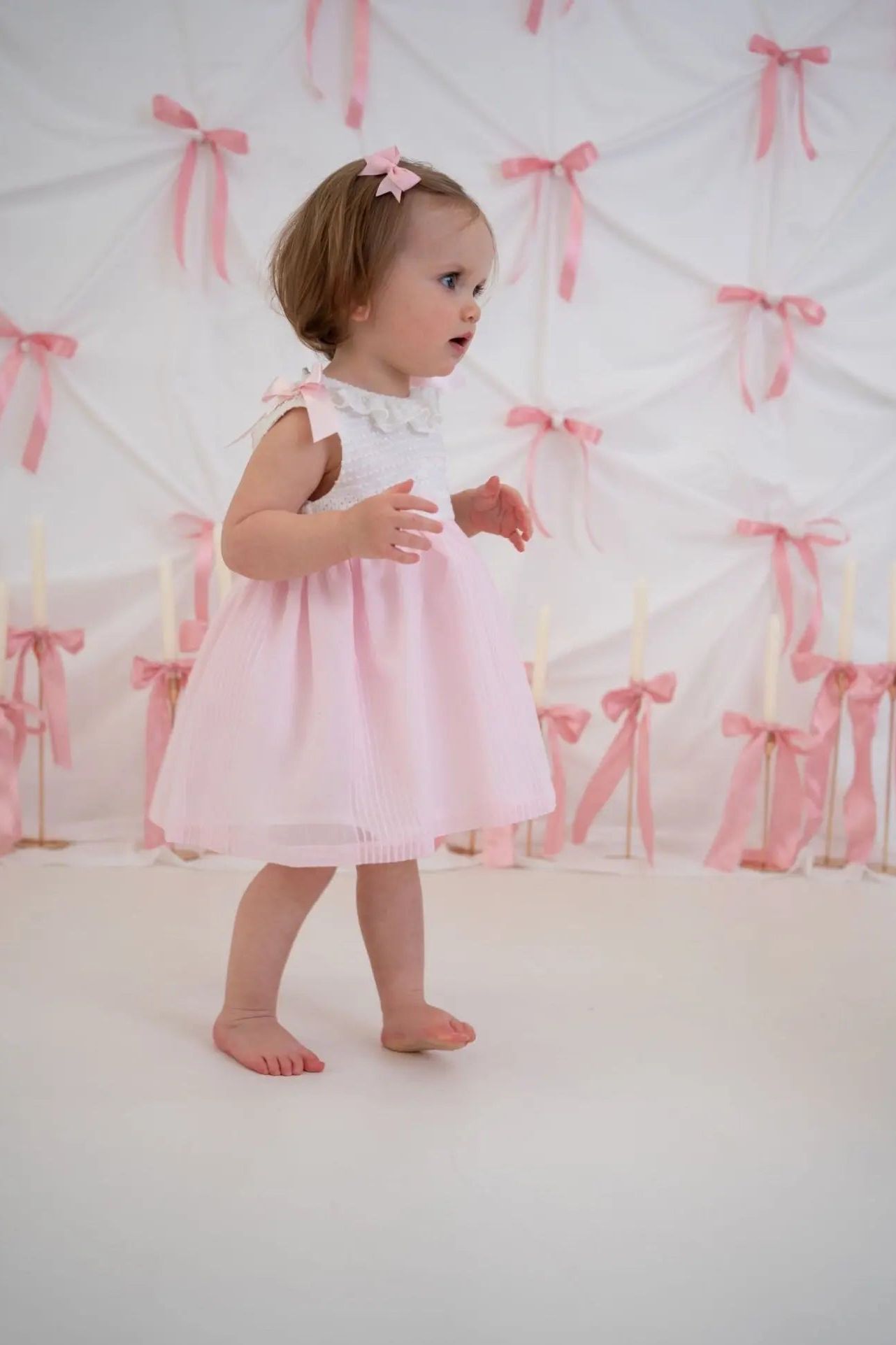 SS25 Baby Girls Pink Lace Dress & Knickers Dainty Delilah