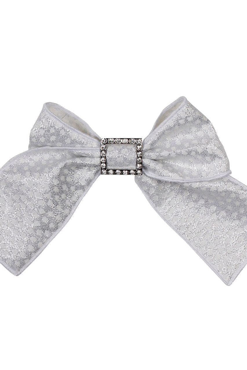 AW24 Naxos Girls Silver Croc Hair Bow