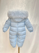 Baby Blue Detachable Fur Snowsuit - In Stock Dainty Delilah