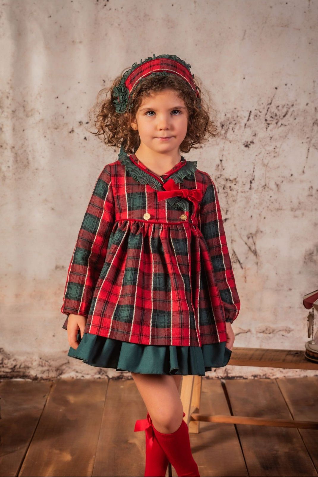 AW24 Babine Girls Christmas Tartan Dress