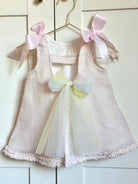 SS26 Baby Girls Pink Open Back Tulle Dress Dainty Delilah