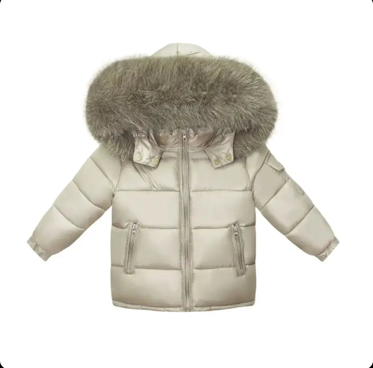 Camel Fur Hood Unisex Coat Dainty Delilah