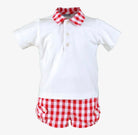 Miranda Baby Boys Red Check Shirt & Short Set Miranda