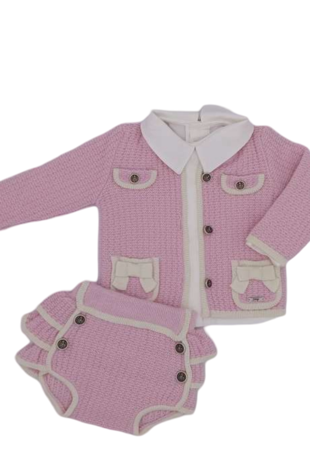 AW24 Rahigo Baby Girls Pink Cardigan Jam Pant Set