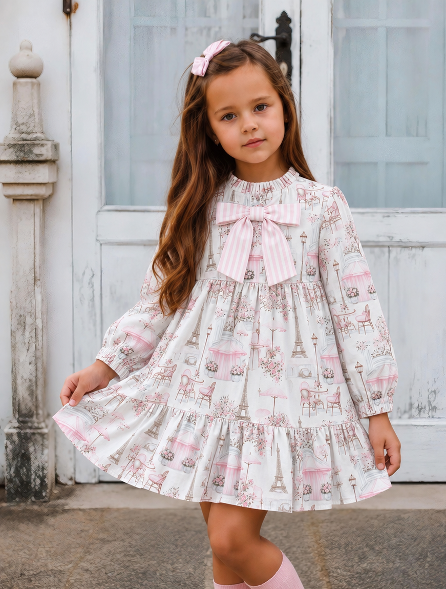 AW26 Dainty Delilah Girls Paris Puff Dress