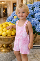 Babine Boys Baby Pink Gingham Dungarees Babine