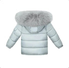 Grey Fur Hood Unisex Coat Dainty Delilah