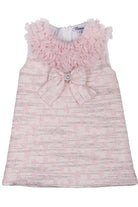 SS26 Naxos Girls Pink Ruffle Lace Tulle Dress Naxos