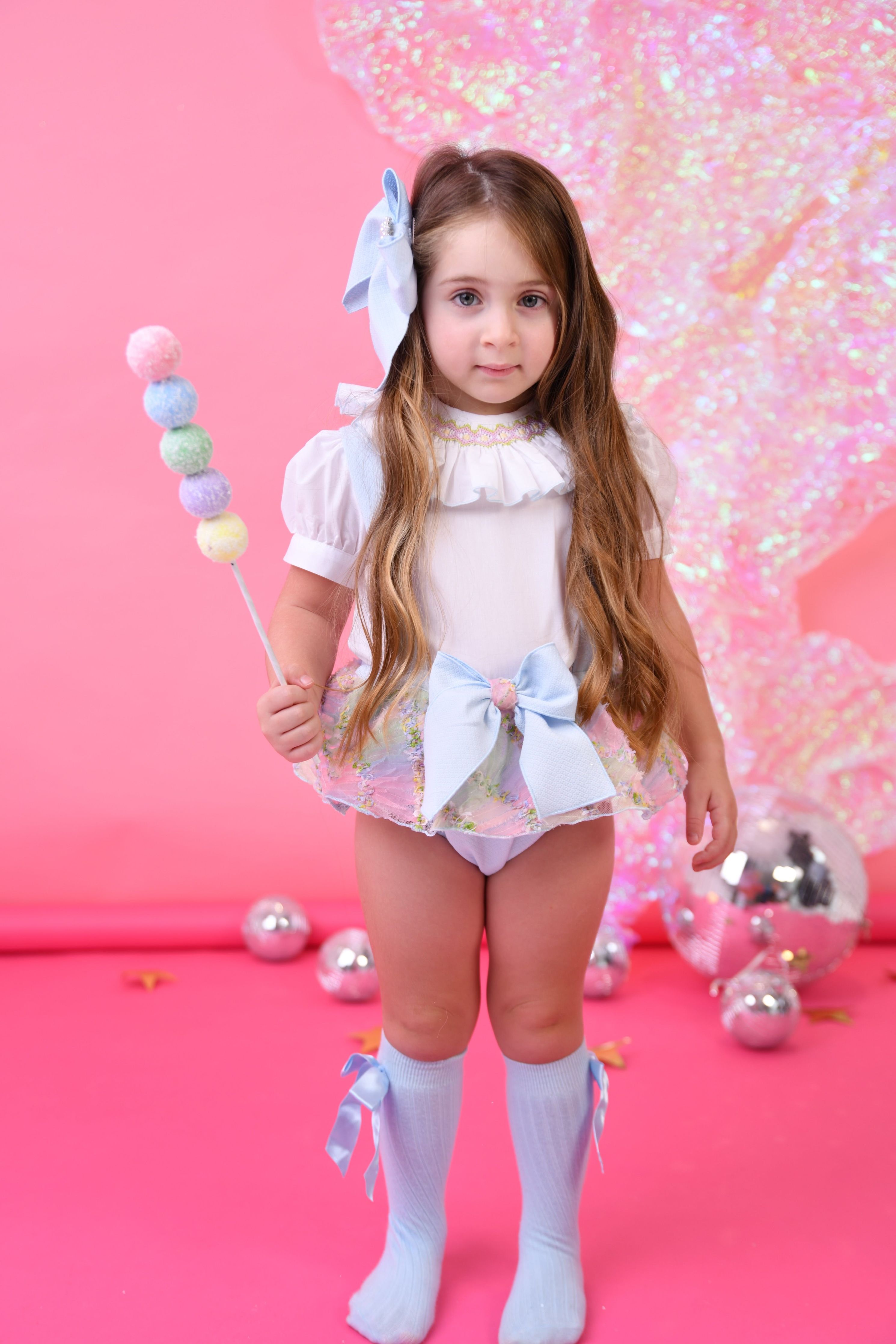 SS25 Naxos Baby Rainbow Tulle Romper Set