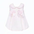 Baby Girls Pink Pleated Pique A Line Dress Dainty Delilah