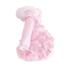 Girls Pink Bow Frilly Coat Dainty Delilah