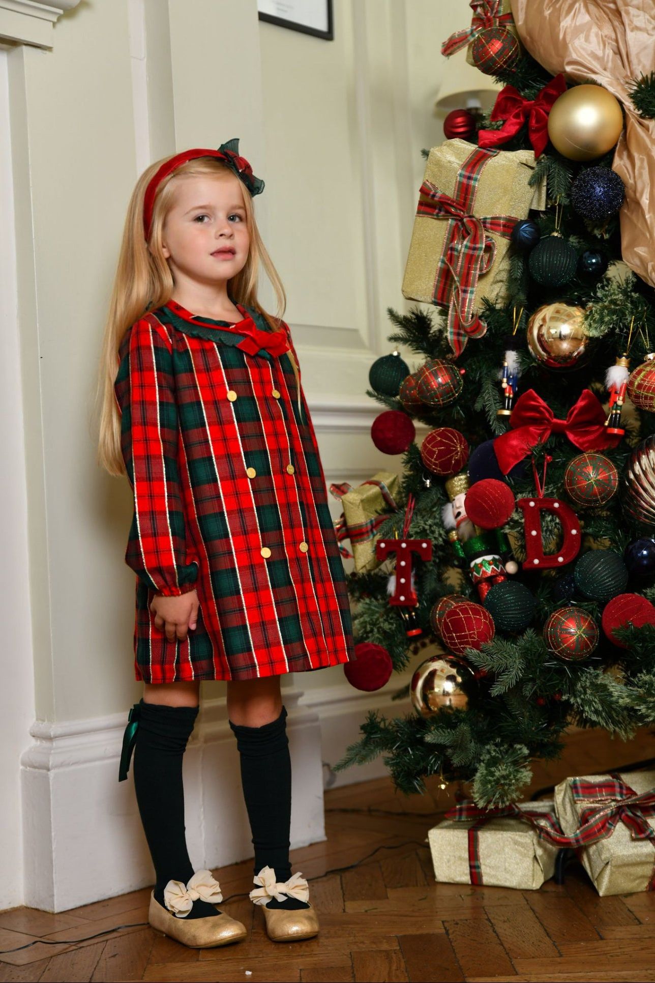 AW24 Babine Girls Christmas Tartan Dress