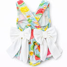 Girls Summer Blue Fruit Frilly Bow Swimming Costume Dainty Delilah