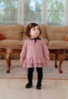 AW26 Miranda Baby Girls Pink Polka Dot Dress Miranda