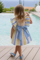 Miranda Girls Lemon & Blue Stripe Sun Dress Miranda