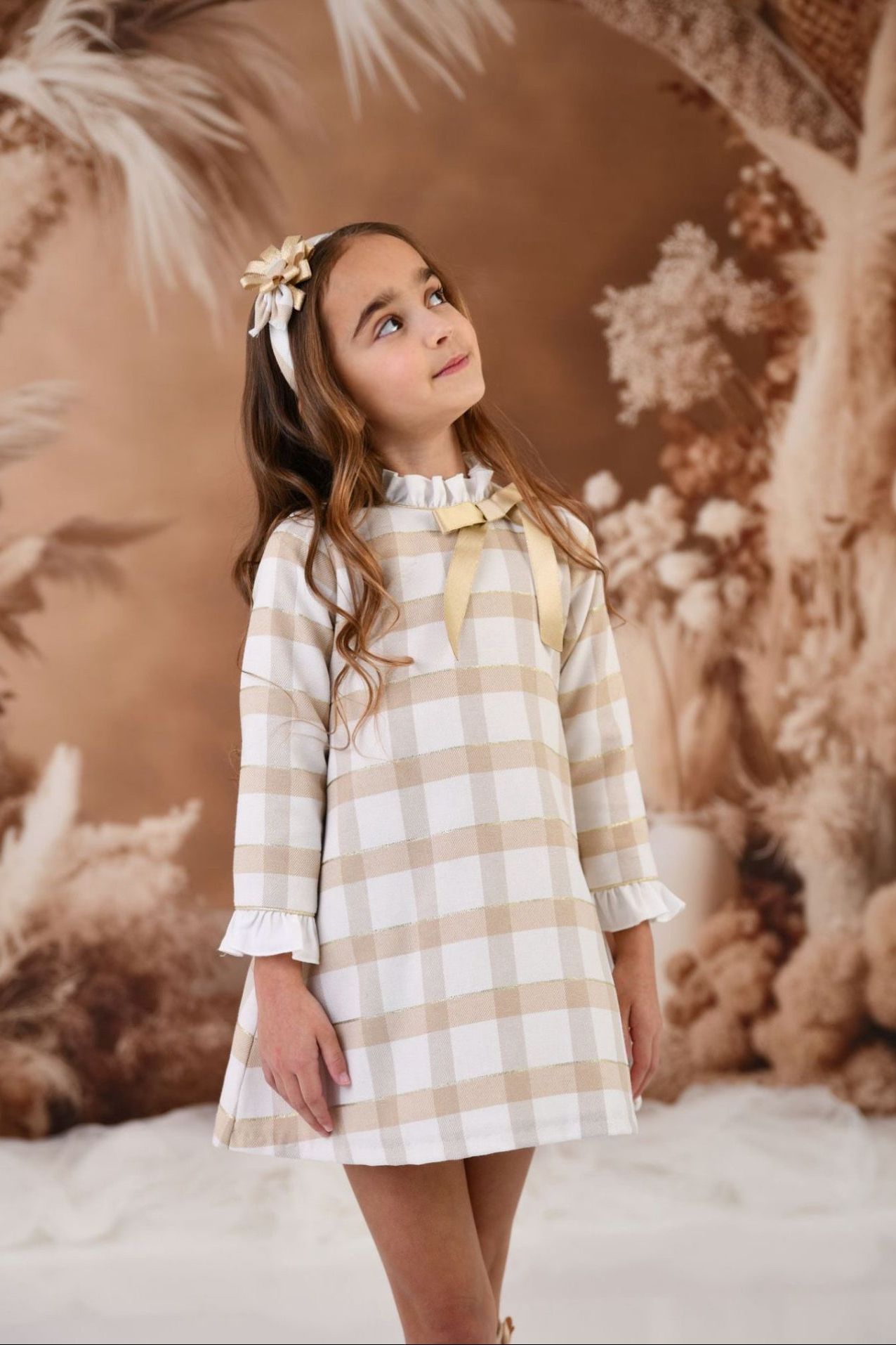 AW24 Rochy Girls Glitter Check Aline Dress